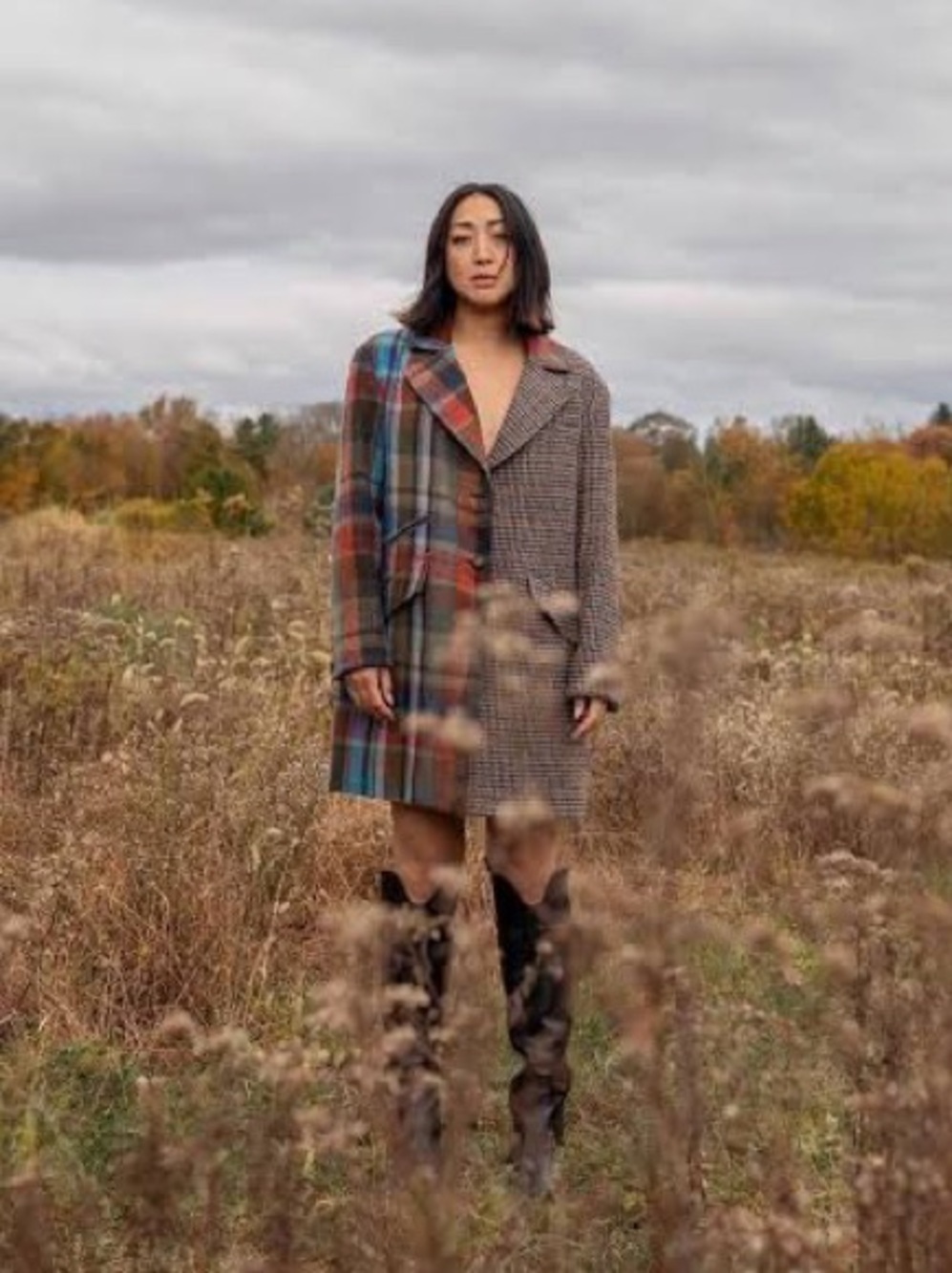 Veronica Beard India Colorblock Plaid Wool Coat Jacket Multicolor Size Small - Picture 4 of 15